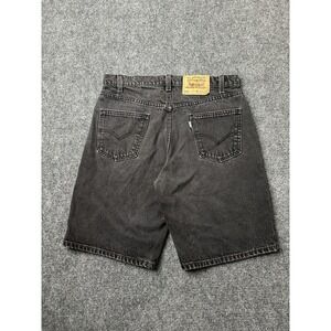 Mens Denim Levi's 550 Relaxed Fit Black Shorts USA W34 L11, Size US 34